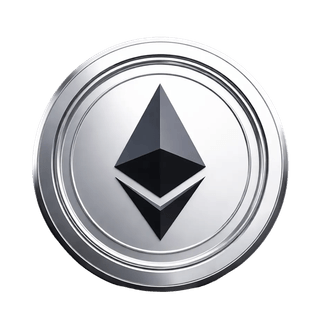 Schwebendes grafisches Element mit dem Ethereum ETH Kryptowährungs-Coin